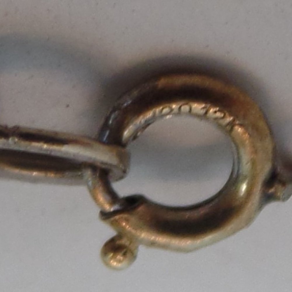 VINTAGE PREMIER DESIGNS *MIRA* SILVER & GOLD-PLATED NECKLACE EXTENDER/SLIDE 22" - Picture 7 of 15